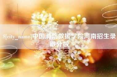 湘潭中国消防救援学院河南招生录取分数