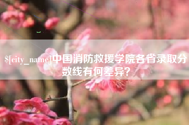 湘潭中国消防救援学院各省录取分数线有何差异？