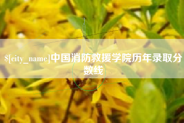 湘潭中国消防救援学院历年录取分数线