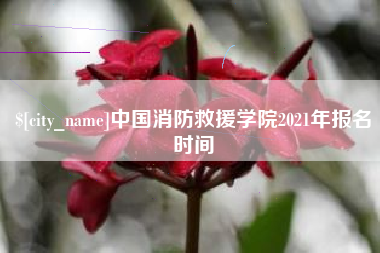 湘潭中国消防救援学院2021年报名时间