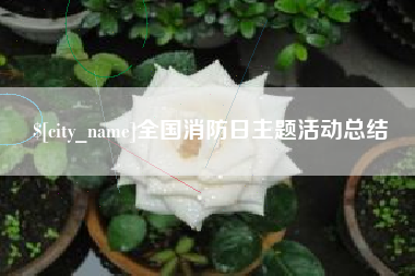 湘潭全国消防日主题活动总结