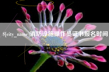 湘潭消防设施操作员证书报名时间