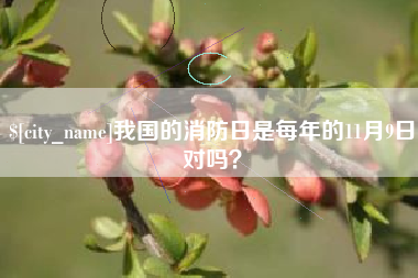湘潭我国的消防日是每年的11月9日对吗？