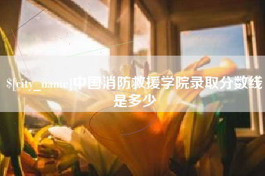 湘潭中国消防救援学院录取分数线是多少