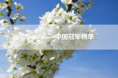湘潭中国冠军榜单