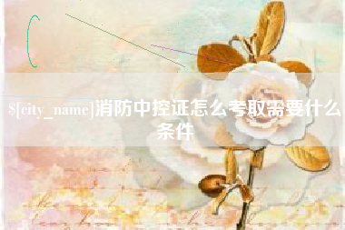 湘潭消防中控证怎么考取需要什么条件