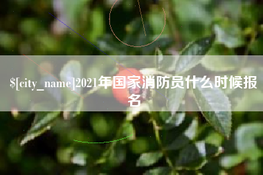 湘潭2021年国家消防员什么时候报名