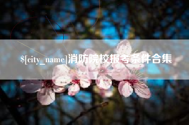 湘潭消防院校报考条件合集